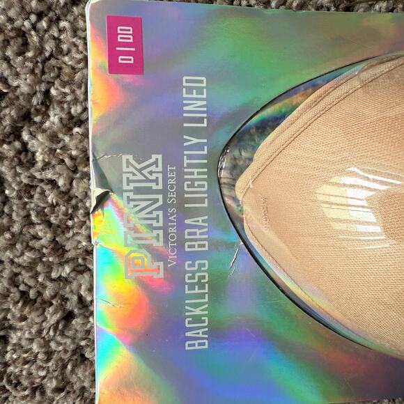 2 strapless bras 1 Victoria's Secret PINK and generic Bra Size DD Nude NWT - Picture 8 of 9